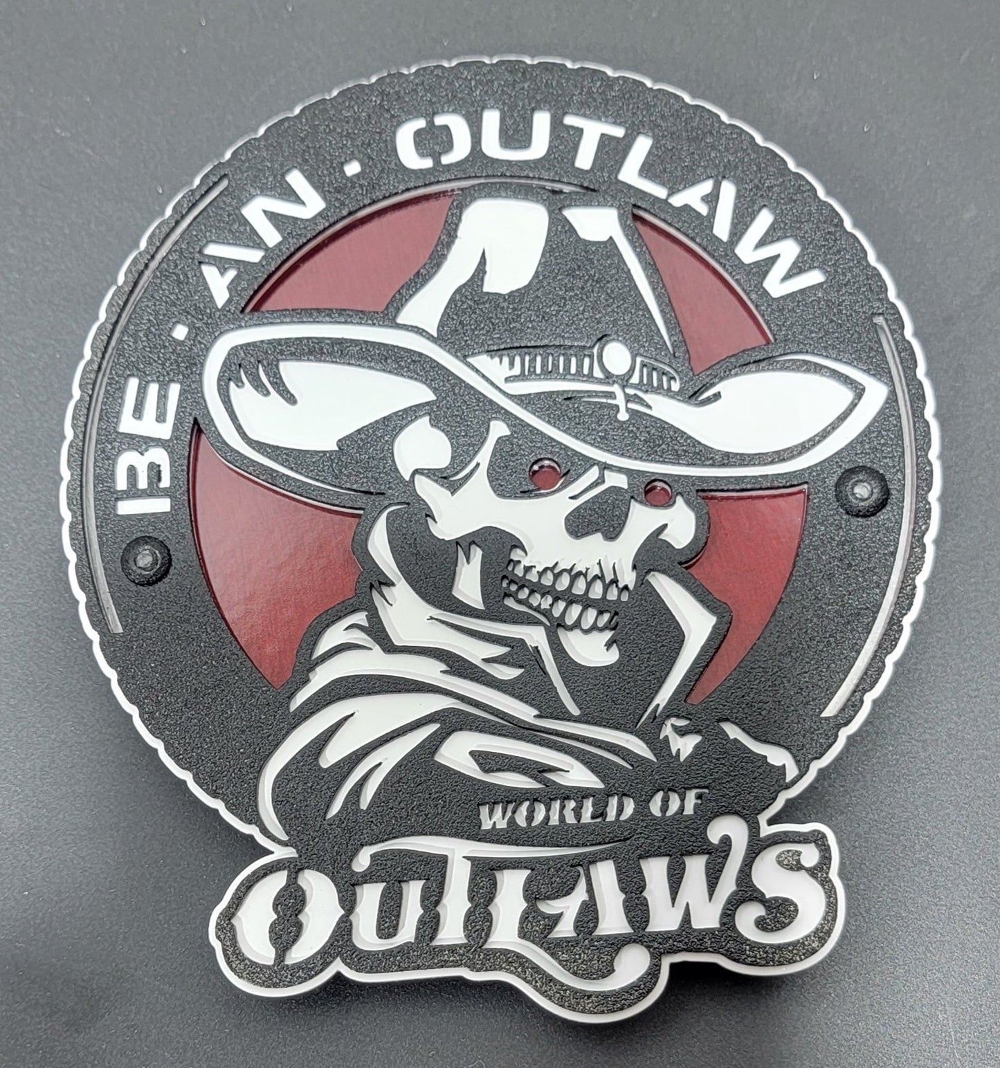 World Of Outlaws Be An Outlaw Collectible Logo