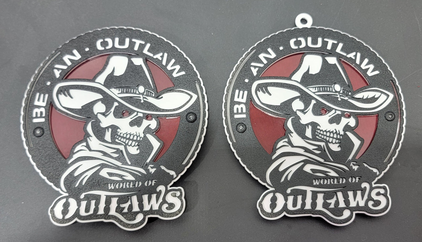 World Of Outlaws Be An Outlaw Collectible Logo
