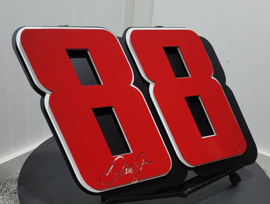 Premier Dale Earnhardt Jr. Red #88 Number Door Name Plate Cutout