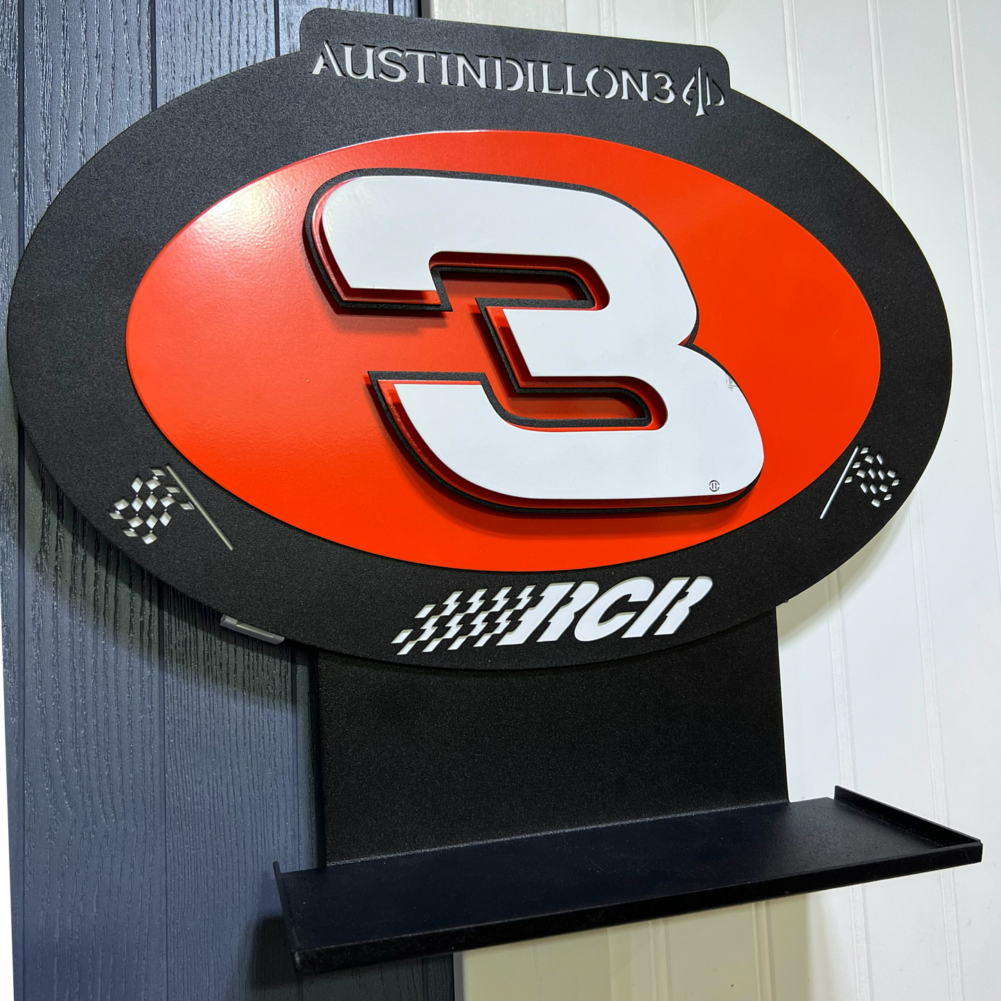 Austin Dillion #3 Oval 3D Premier Metal Diecast Display