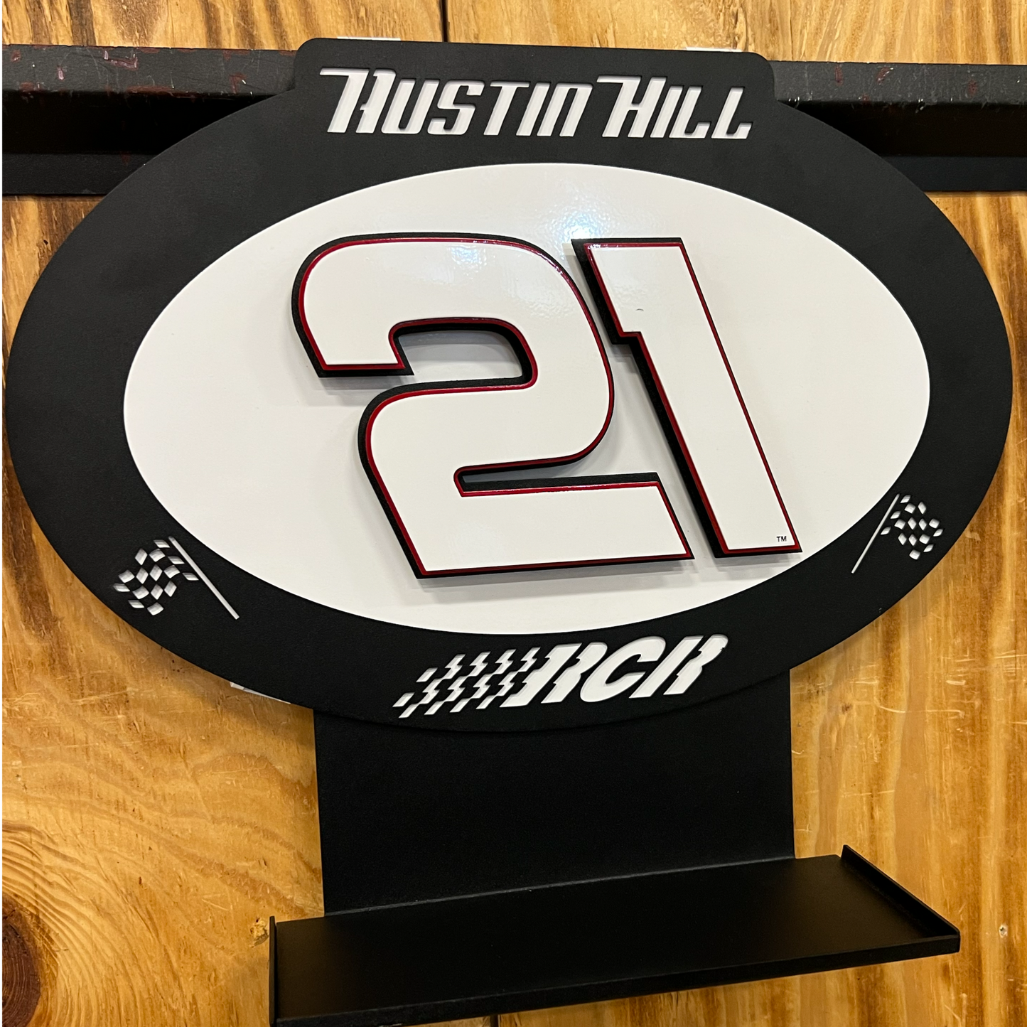 Austin Hill #21 Oval 3D Premier Metal Diecast Display
