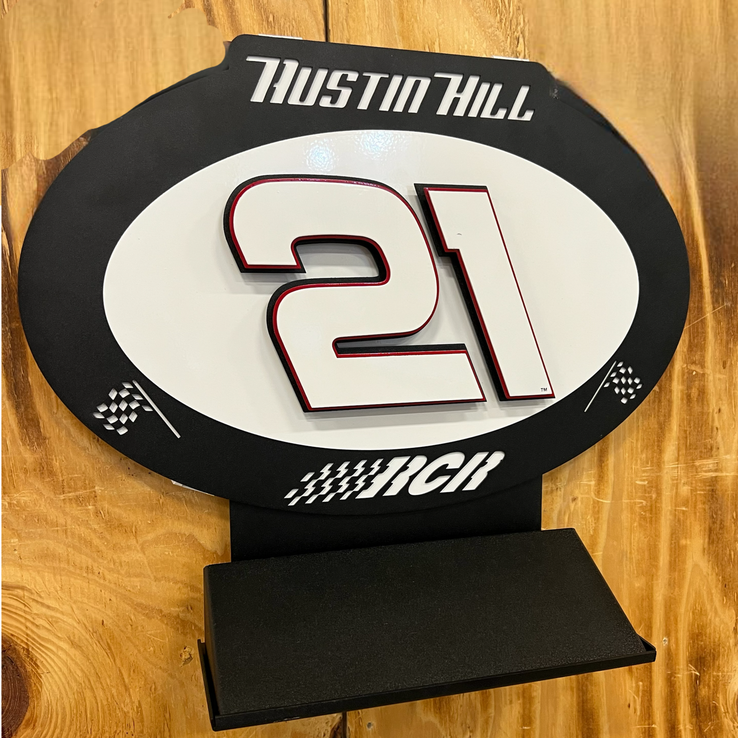 Austin Hill #21 Oval 3D Premier Metal Diecast Display
