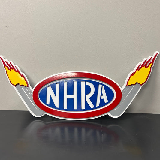 Premier 1/24 NHRA Logo With Header Pipe Flames Diecast Display