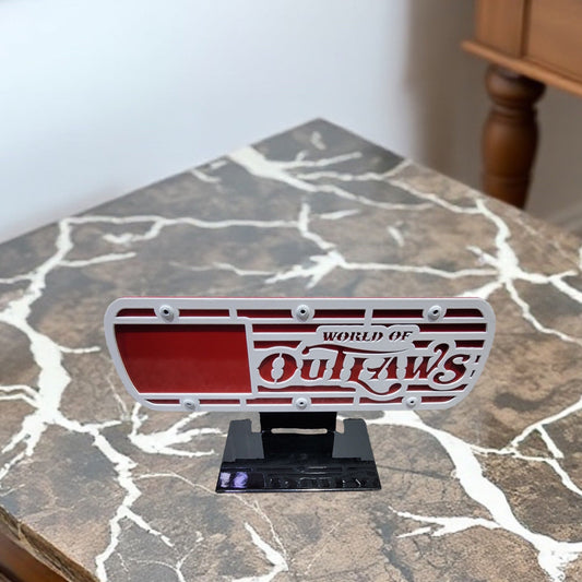 World Of Outlaws Logo Signable Memorabilia Racing Valve Cover