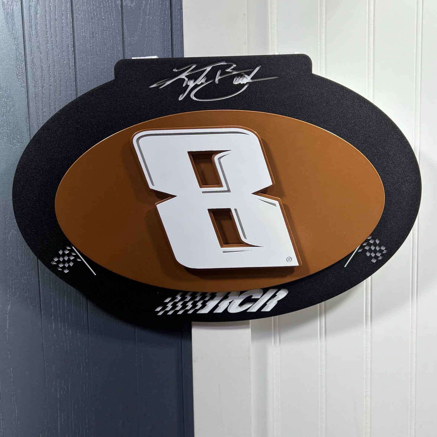 Kyle Busch #8 Oval 3D Premier Metal Diecast Display