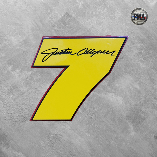 Premier Justin Allgaier #7 Number Door Name Plate Cutout