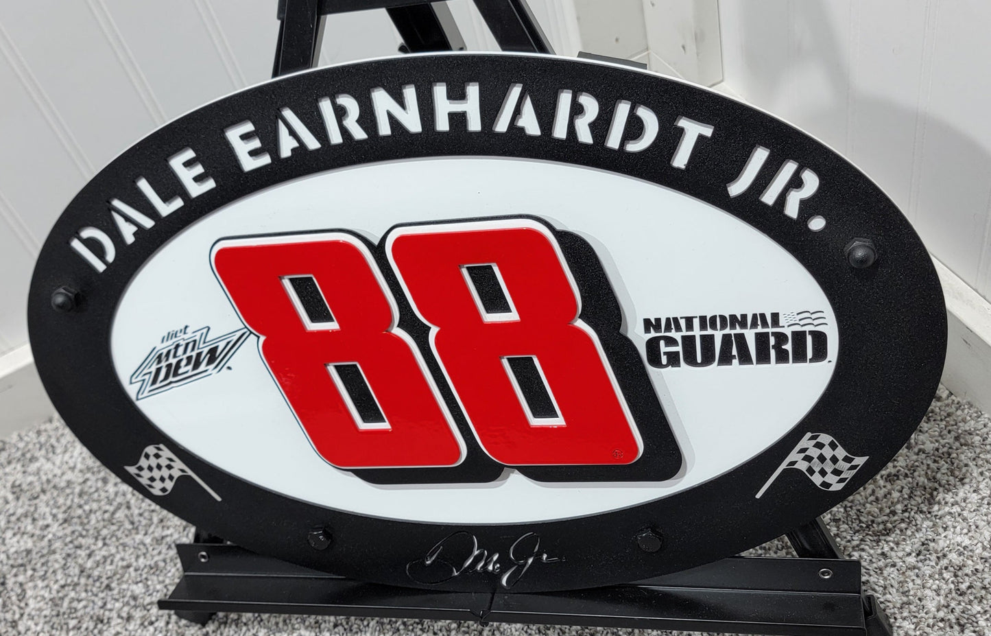 Dale Earnhardt Jr. #88 Oval 3D Premier Metal Diecast Display