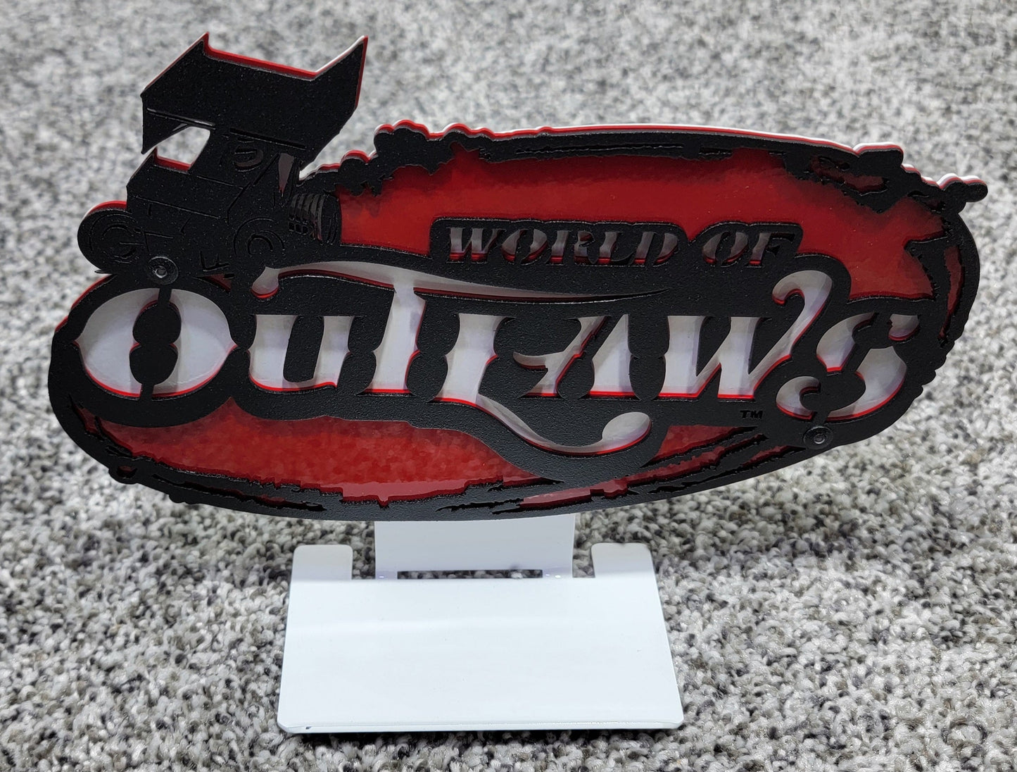 World Of Outlaws Sprint Car Series Collectible Magnet and Diecast Display