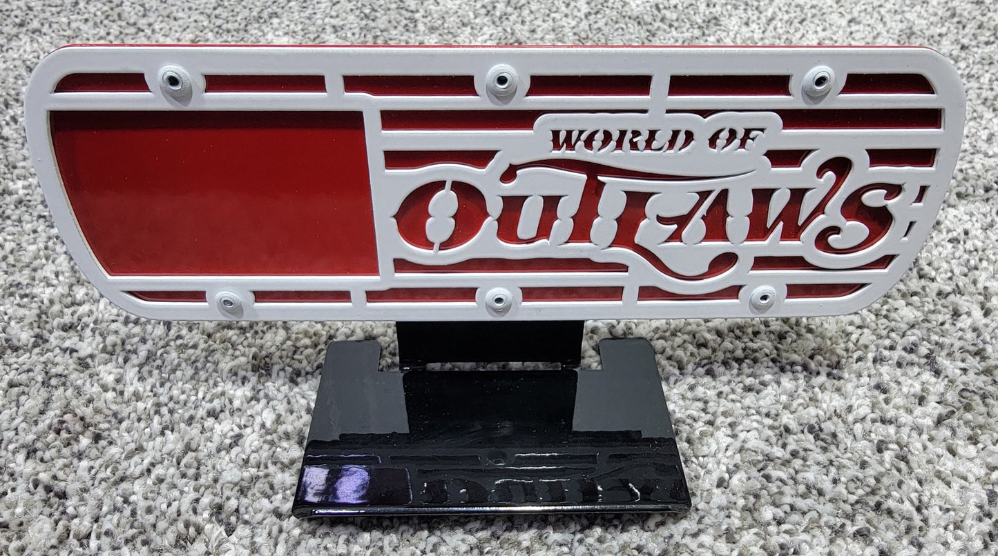 World Of Outlaws Logo Signable Memorabilia Racing Valve Cover
