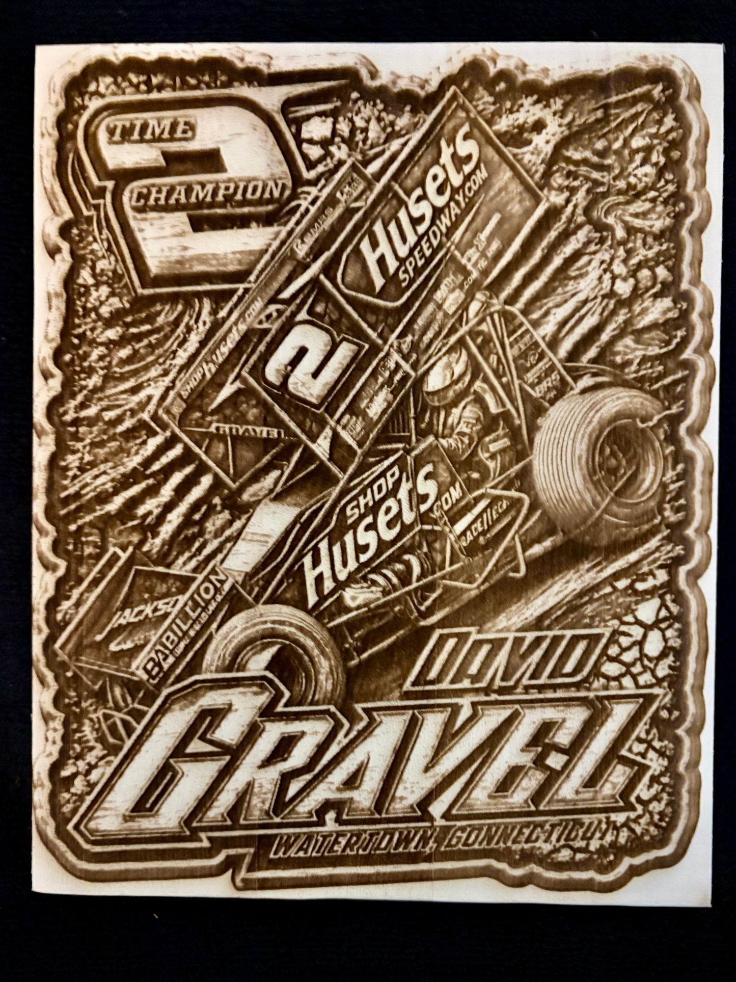 David Gravel Laser Engraved Wood Sign and Magnet Collection