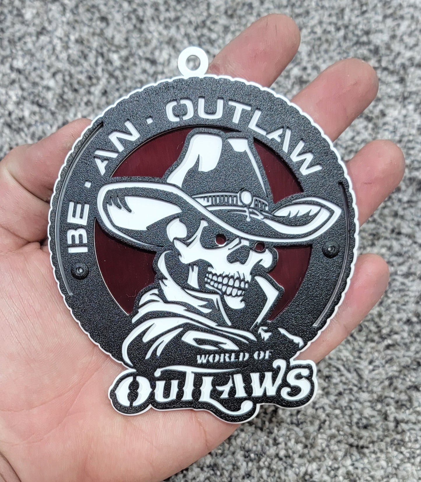 World Of Outlaws Be An Outlaw Collectible Logo