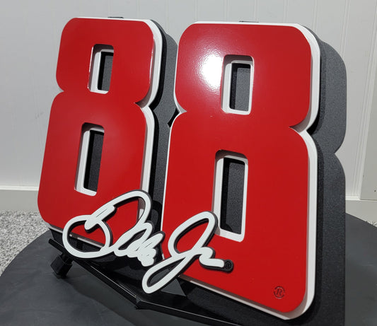 Premier Dale Earnhardt Jr. Red #88 3D Signature