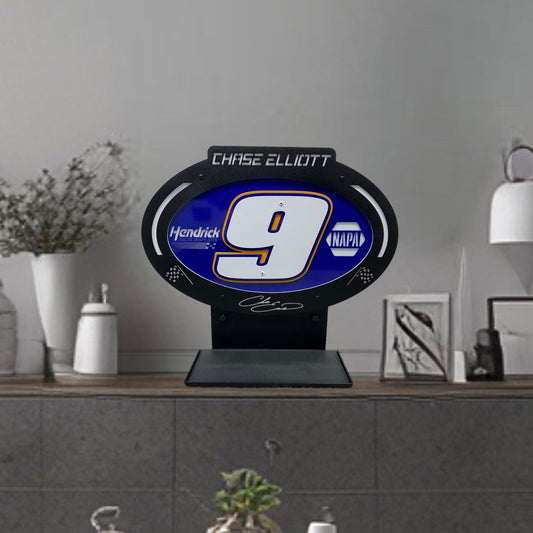 Chase Elliott #9 Sheet Metal Oval Diecast Display