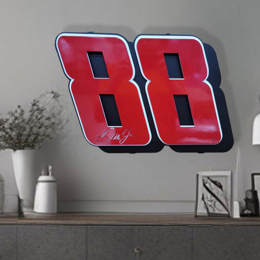 Premier Dale Earnhardt Jr. Red #88 Number Door Name Plate Cutout