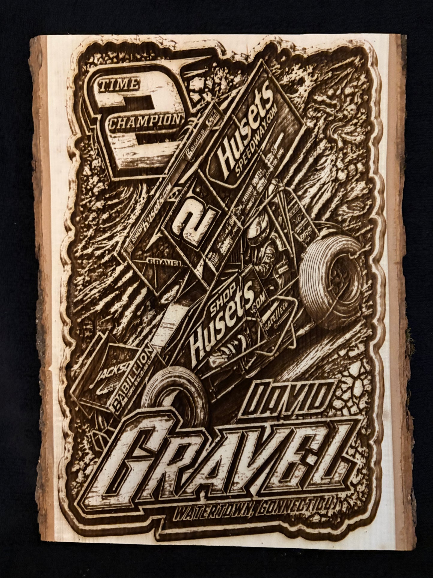 David Gravel Laser Engraved Wood Sign and Magnet Collection