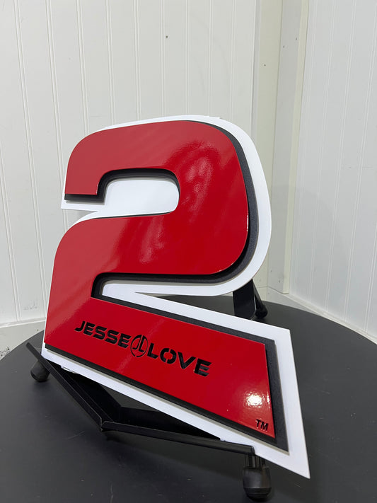 Premier Jesse Love #2 Number Door Name Plate Cutout