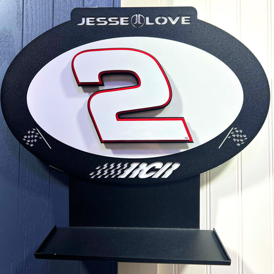 Jesse Love #2 Oval 3D Premier Metal Diecast Display
