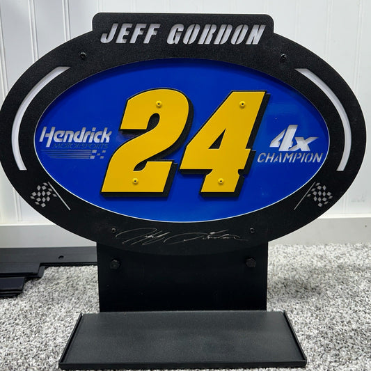 Jeff Gordon #24 Sheet Metal Oval Diecast Display