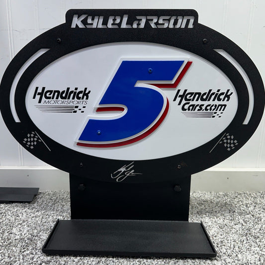 Kyle Larson #5 Sheet Metal Oval Diecast Display