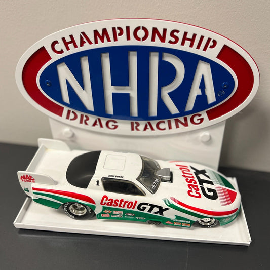 NHRA 1/24 Championship Sheet Metal Drag Racing Logo Diecast Display