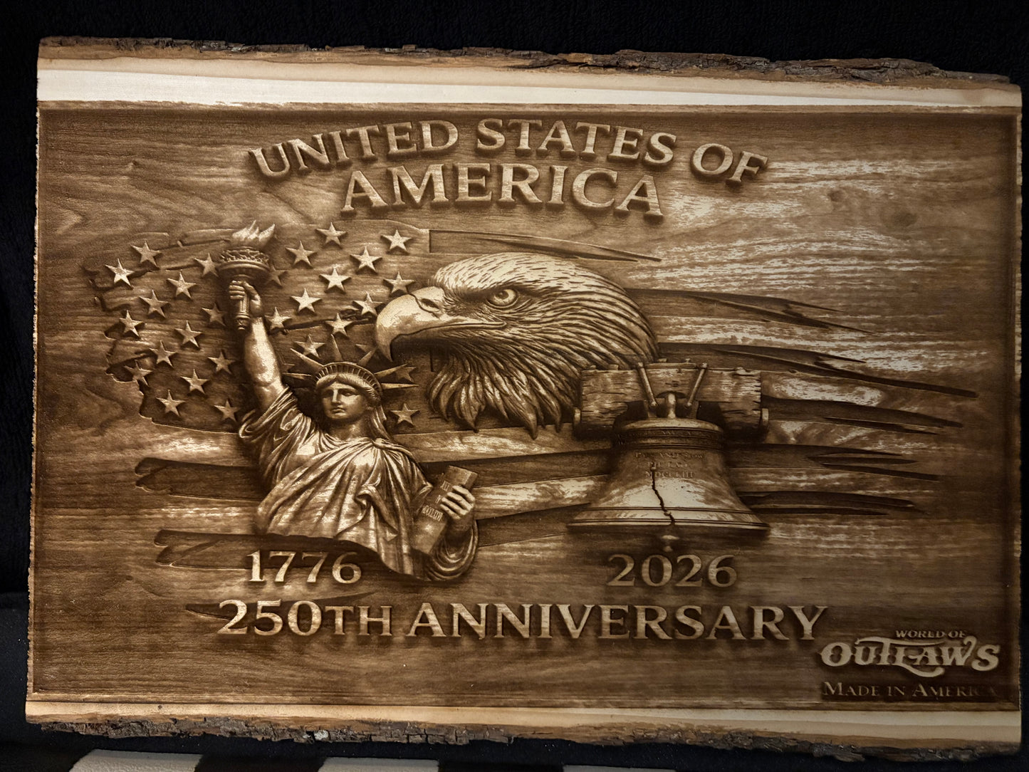 World of Outlaws USA 250 Made in America WOO Logo