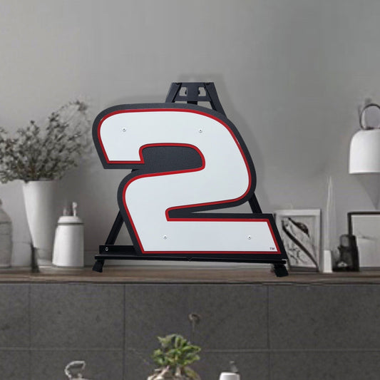 Jesse Love #2 Plain Sheet Metal Number