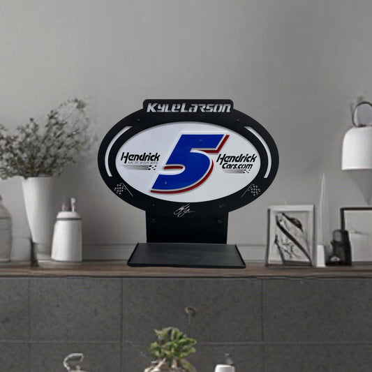 Kyle Larson #5 Sheet Metal Oval Diecast Display