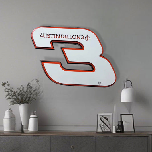 Premier Austin Dillon #3 Number Door Name Plate Cutout