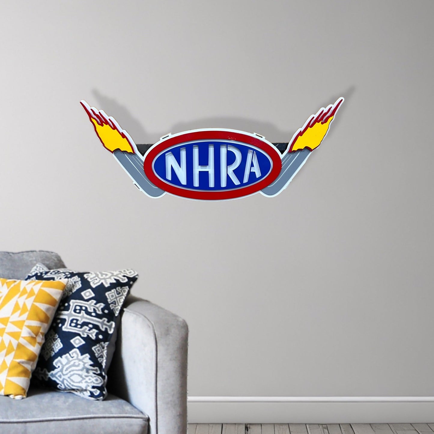 NHRA Logo With Header Pipe Flames