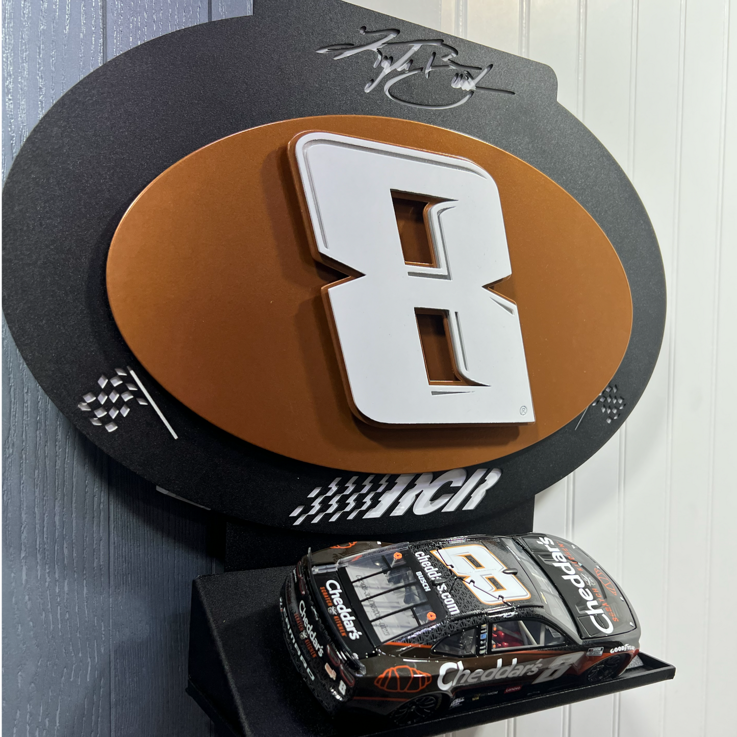 Kyle Busch #8 Oval 3D Premier Metal Diecast Display