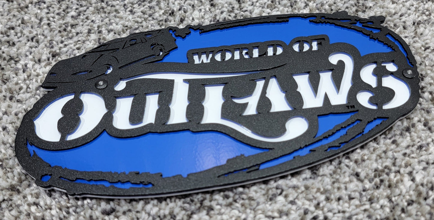 World Of Outlaws Late Model Series Collectible Magnet and Diecast Display