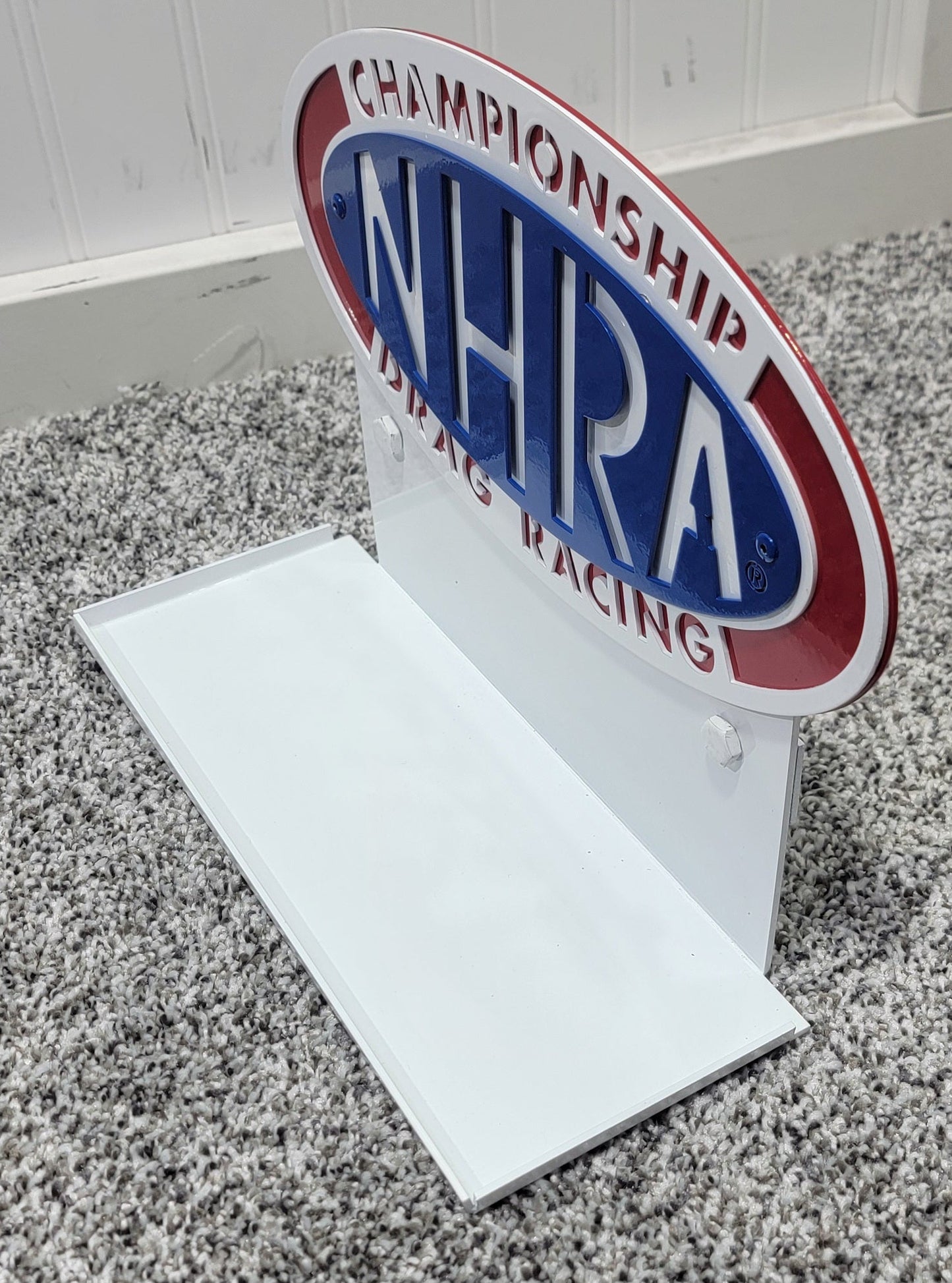 NHRA 1/24 Championship Sheet Metal Drag Racing Logo Diecast Display