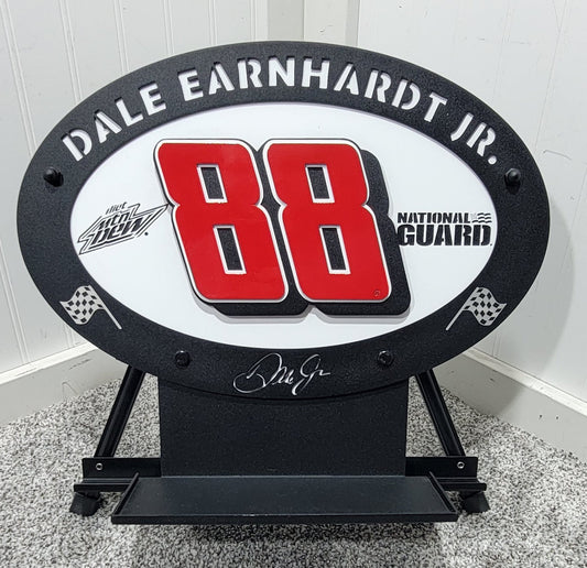 Dale Earnhardt Jr. #88 Oval 3D Premier Metal Diecast Display