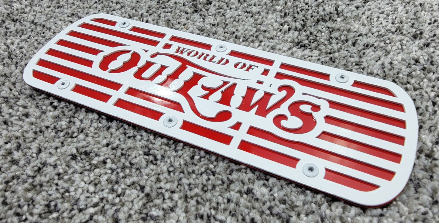 World Of Outlaws Logo Memorabilia Racing Valve Cover