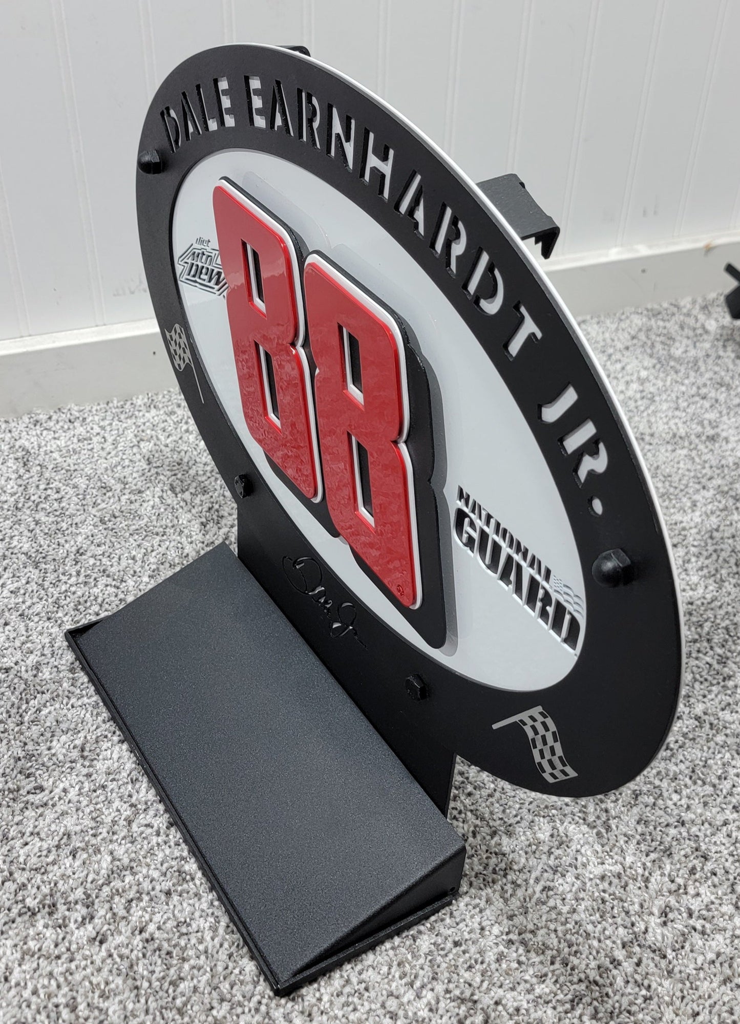 Dale Earnhardt Jr. #88 Oval 3D Premier Metal Diecast Display