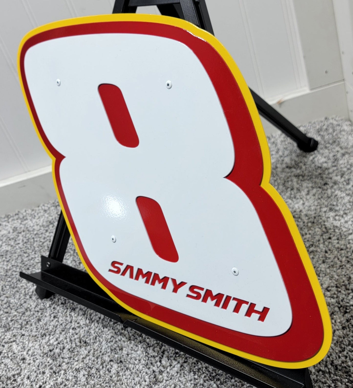 Sammy Smith #8 Door Name Plate Sheet Metal Number