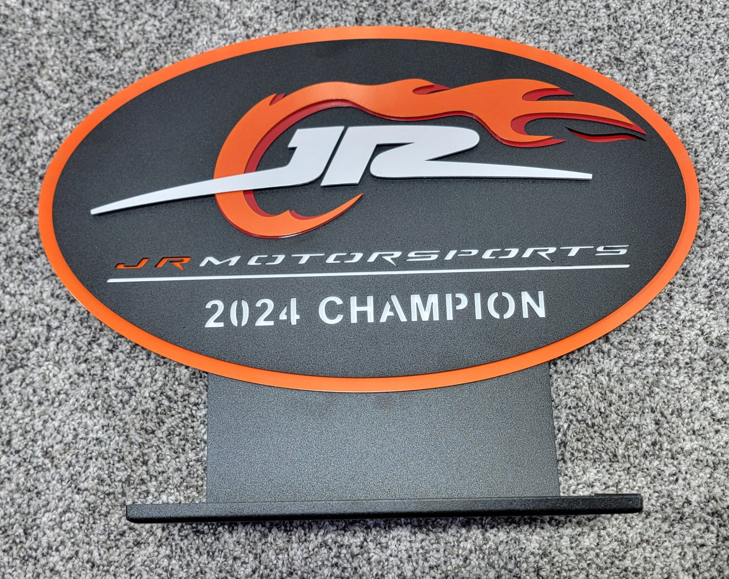 JR Motorsports 2024 Champions Oval 3D Premier Metal Diecast Display