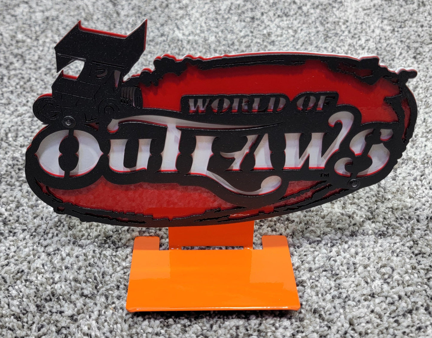 World Of Outlaws Sprint Car Series Collectible Magnet and Diecast Display