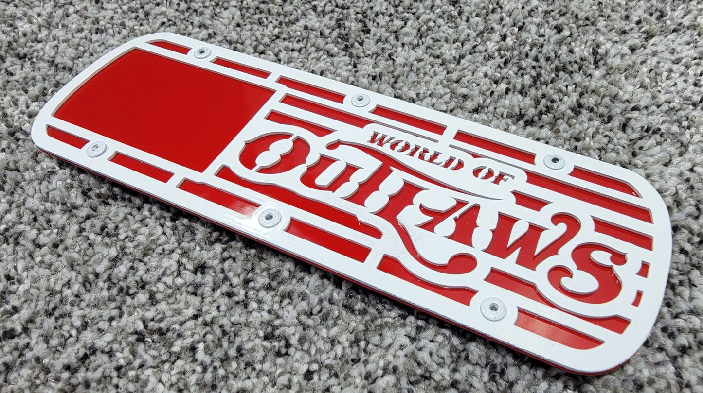 World Of Outlaws Logo Signable Memorabilia Racing Valve Cover