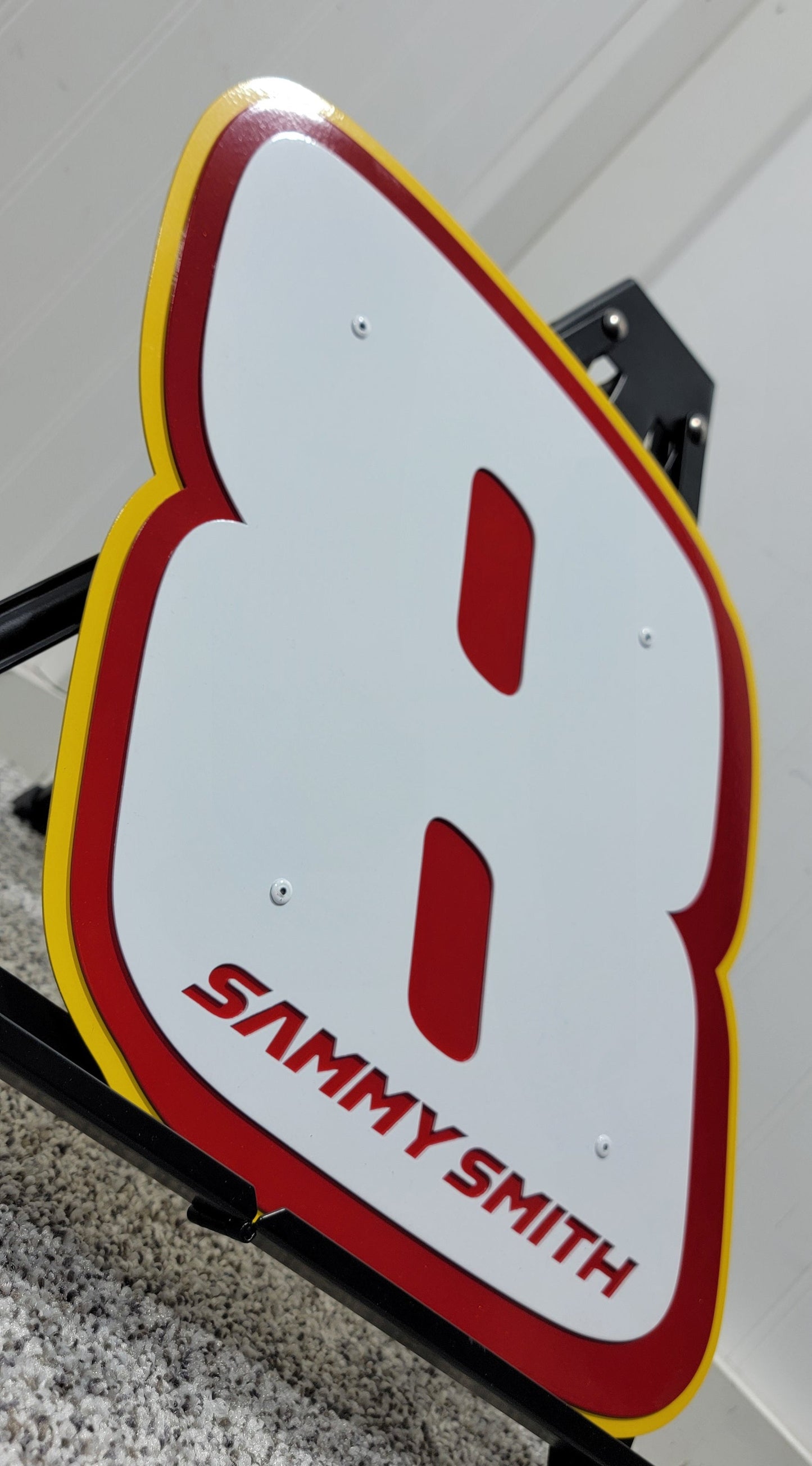 Sammy Smith #8 Door Name Plate Sheet Metal Number