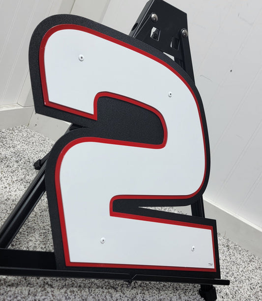 Jesse Love #2 Plain Sheet Metal Number