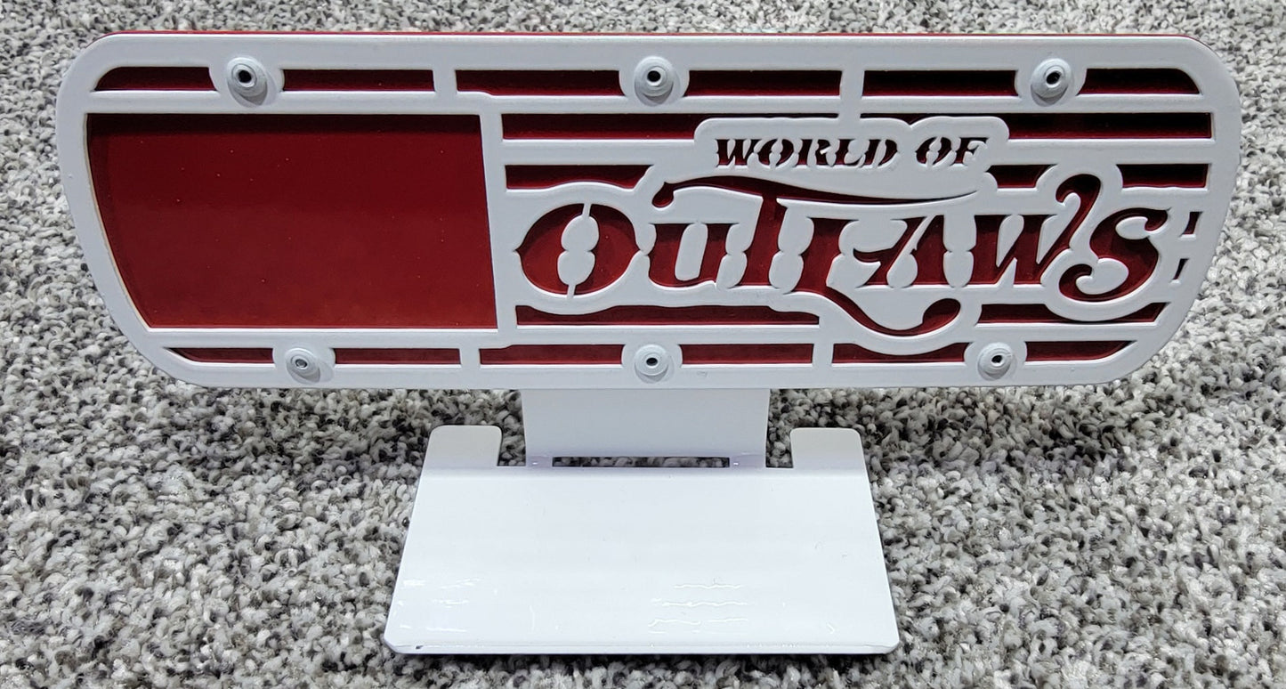 World Of Outlaws Logo Signable Memorabilia Racing Valve Cover